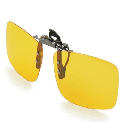 Sweetstore Unisex Glasses Clip On Sunglasses Women Men Driving Night Vision Lens Sunglasses Clips Glasses Accessories Dark Green 
