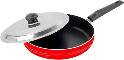 Omic Metal Spoon Friendly Non Stick Fry Fry Pan 24 Cm Diameter With Lid 1 5 L Capacity Price In India Buy Omic Metal Spoon Friendly Non Stick Fry Fry Pan 24