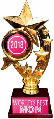 Giftsmate Mothers Day Gifts Worlds Best Mom Trophy 2018 Golden Star Award For Mother Trophy Price In India Buy Giftsmate Mothers Day Gifts Worlds Best Mom Trophy 2018 Golden Star Award