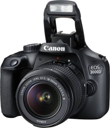 Canon EOS 3000D DSLR Camera Single Kit with 18-55 lens (16 GB Memory Card & Carry Case)