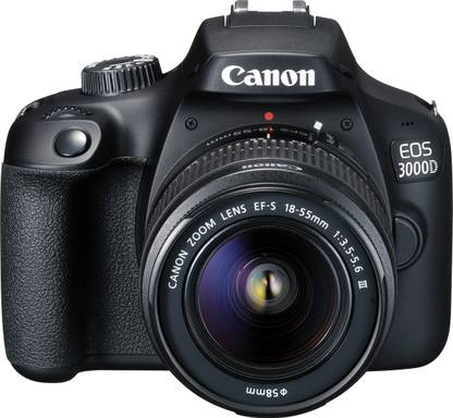 Canon EOS 3000D DSLR Camera Single Kit with 18-55 lens (16 GB Memory Card & Carry Case)