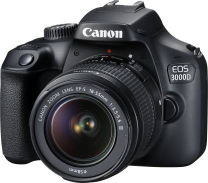 Canon EOS 3000D DSLR Camera Single Kit with 18-55 lens (16 GB Memory Card & Carry Case)