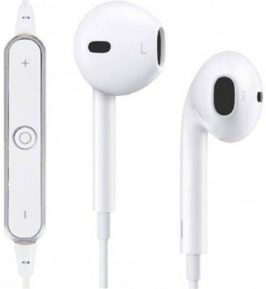 BJOS Wireless Headphone Bluetooth 4.1 Sports Headset With MIC Stereo Earphones for All android and Ios mobile. Bluetooth Headset with Mic (White, In the Ear) Bluetooth Headset