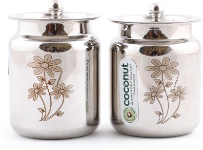 1 Piece Set Free Shipping Ghee,Oil Container Silver Stainless Steel 750 Ml 