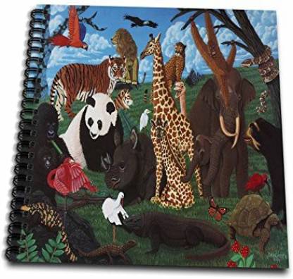 3dRose db_3214_1 Zoo Animals Drawing Book, 8 by 8-Inch - db_3214_1 Zoo  Animals Drawing Book, 8 by 8-Inch . shop for 3dRose products in India. |  