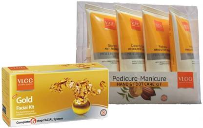 Typisch kanaal AIDS VLCC Manicure Pedicure kit and Gold Facial Kit Price in India - Buy VLCC  Manicure Pedicure kit and Gold Facial Kit online at Flipkart.com