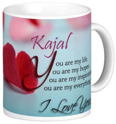 Exoctic Silver Kajal Love Romantic Valentine Quotes 006 Ceramic Coffee Mug  Price in India - Buy Exoctic Silver Kajal Love Romantic Valentine Quotes  006 Ceramic Coffee Mug online at 