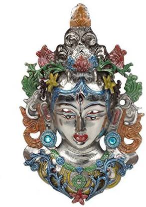 Kartique Tibetan Buddhist Deity Wall Hanging Tara Mask Face Decor 10 Inches Height Multicolored Decorative Showpiece 25 Cm In India - Buddhist Wall Decor