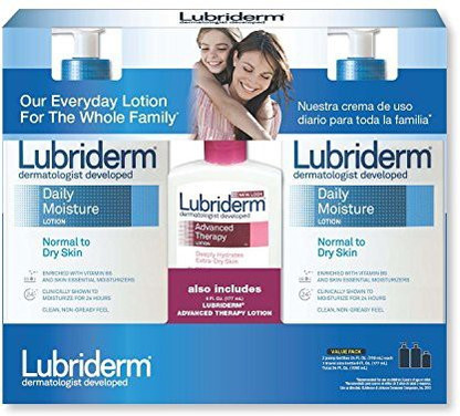 lubriderm daily moisture lotion & advanced therapy lotion