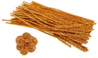 Jiaufmi 100 Pcs Pipe Cleaners Set Chenille Stem Class Pack 6 Mm X 12 Inch Glitter Creative Arts For Diy Craft Golden 100 Pcs Pipe Cleaners Set Chenille Stem Class Pack 6 Mm X