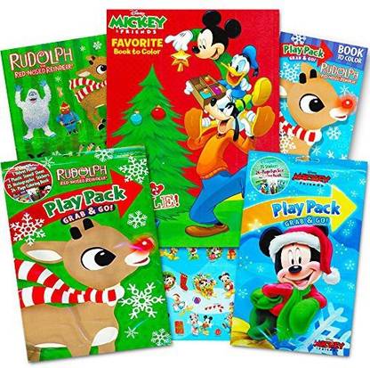 Download Generic Disney Mickey Mouse Christmas Coloring Books Super Set With Crayons Kids Toddlers 2 Books 8 Crayons Over 50 Stickers Disney Mickey Mouse Christmas Coloring Books Super Set With Crayons