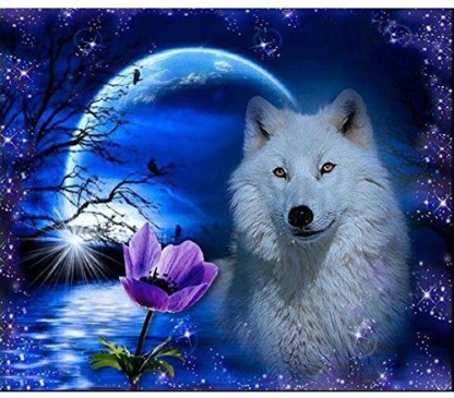 Wolf 5D Full Drill Diamond Painting Cross Stitch Kit Art Picture Embroidery Mural 