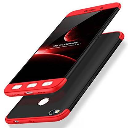 Niptin Back Cover for Redmi Note 4 (Black Red)