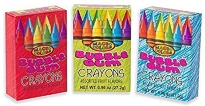 Magic Colors Bubble Gum Crayons 3/ 3 pAcks total of 9 boxes 