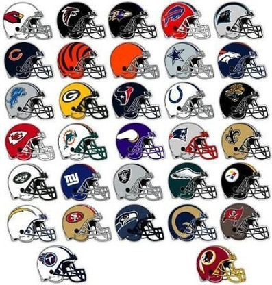Generic NFL Stickers Set. 50 Football 