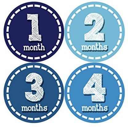 Creative Collective 12 Monthly Baby Stickers Tribal Arrows Chevron Baby Month Stickers Boy Modish Baby Book Keepsake 
