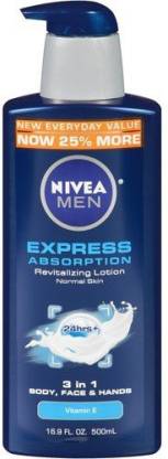 Generic Nivea Men Express Absorption Body Face Hands lotion