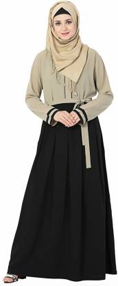 FORELEVY JH01 Polyester Blend Solid Abaya