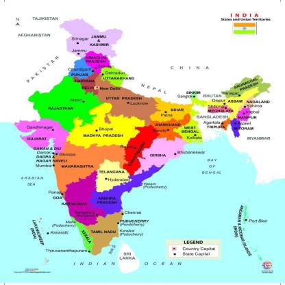 Ratnas INDIA MAP JIGSAW FOR KIDS.LET YOUR KID LEARN ABOUT DIFFERENT STATES