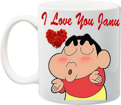 Stylotrendz Shinchan Style I Love You Janu gift for BF/GF Ceramic Coffee  Mug Price in India - Buy Stylotrendz Shinchan Style I Love You Janu gift  for BF/GF Ceramic Coffee Mug online