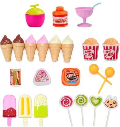 Magnifico Baby Girl Toys Set Mini Ice Cream Sweets Small Cart Shop Toy Stand Candy Ship Pretend Play Food Candy Trolley With Lights And Music Baby Girl Toys Set Mini