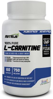 nutrija l carnitine 750mg 60 veg capsules