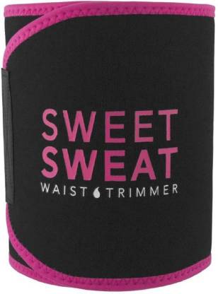 Elegant Shopping SWEEAT SWEAT BELT WAIST TRIMMER, BLACK & PINK Slimming Belt