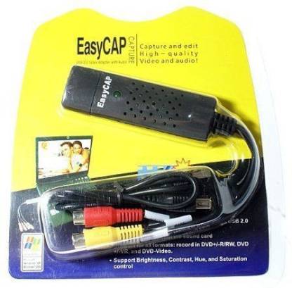 AVB  TV-out Cable New USB 2.0 Easycap Easier Cap 4 Channel DC60-008 Tv Dvd Vhs Video Adapter Capture Card Audio Av Capture Support Windows Xp/7/Vista 32 Win 10- Video And Audio Capturing Device directly from TV
