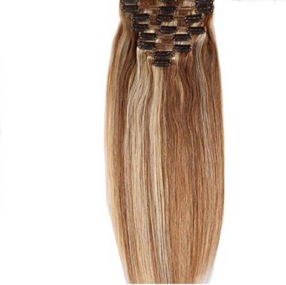 FULLY 8 Pcs Real Human Extension For Puff Making (16 inch , 50 gram ,  Golden brown) Extension Hair Extension Price in India - Buy FULLY 8 Pcs  Real Human Extension For