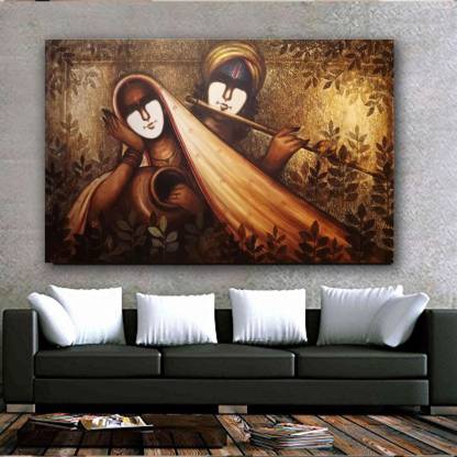 Beautiful Picture Of Lord Krishna Radha Wall Decor Poster For Living Room No Framed Large - Big Wall Art For Living Room