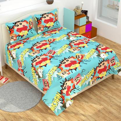 Shinchan 152 TC Cotton Double Cartoon Flat Bedsheet - Buy Shinchan 152 TC  Cotton Double Cartoon Flat Bedsheet Online at Best Price in India |  