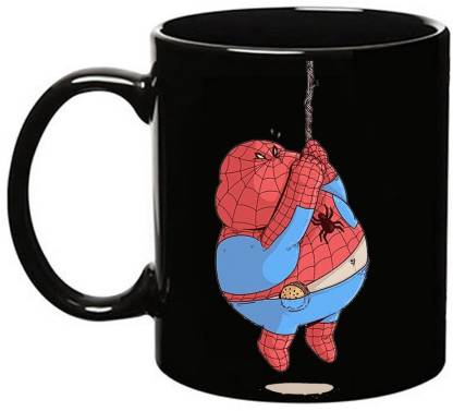 MUGKIN Fat Spider Man Dark Ceramic Coffee Mug Price in India - Buy MUGKIN Fat  Spider Man Dark Ceramic Coffee Mug online at 