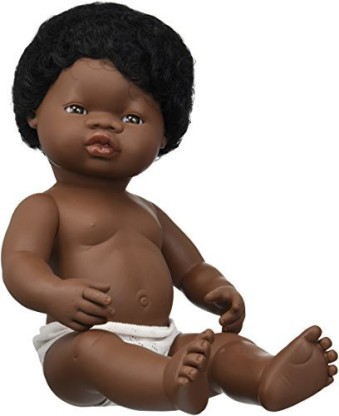 Miniland Educational 15.75 Anatomically Correct Newborn Baby Doll African Boy 
