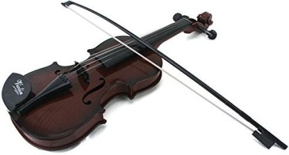 Tenrry Simulation Violin Musical Toy Bow Beginner Kids Instrument Practice Color Random 