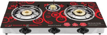 surya kap 3 burner glass top automatic