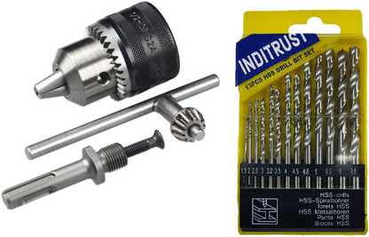 Inditrust 13mm drill chuck and key 