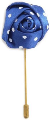 AJ Dezines Handmade Flower Shaped Party Wear Brooch With Lapel Pin Brooch (Blue)