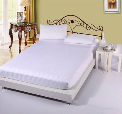 AVI 300 TC Cotton Single Striped Fitted (Elastic) Bedsheet