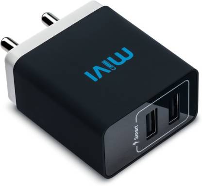 Mivi 15.5 W 3.1 A Multiport Mobile 3.1A Dual Port Smart Wall Charger