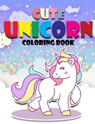 Download Cute Unicorn Coloring Book English Paperback Brooke Evelyn