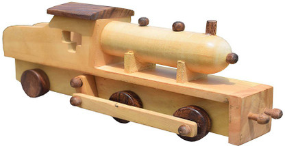 BuzyKart Beautiful Wooden Train Engine 