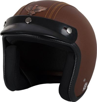 Autofy O2 Open Face Helmet With Leather 