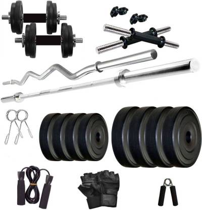 Star X 20 kg PVC plates dumbbell set Home Gym Combo Weight of Plates = 20 kg