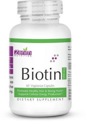 zenith nutrition biotin 5000mcg 60caps