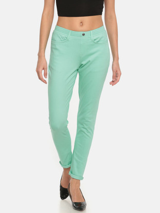 Go Colors Green Jegging Price in India 