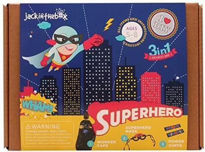 Jackinthebox Art And Craft Costume Kit For Kids Superhero 3 In 1 Diy Activities Pretend Play Costumes For Boys Ages 5 8 Perfect Birthday G Art And Craft Costume Kit For Kids
