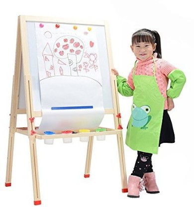 Art Supplies 360°Rotating Art Table for Toddlers Children Ages 2+ 3 in 1 Adjustable Double Sided Drawing Board Whiteboard & Chalkboard Dry Erase Board with Paper Roll XCSOURCE Art Easel for Kids 
