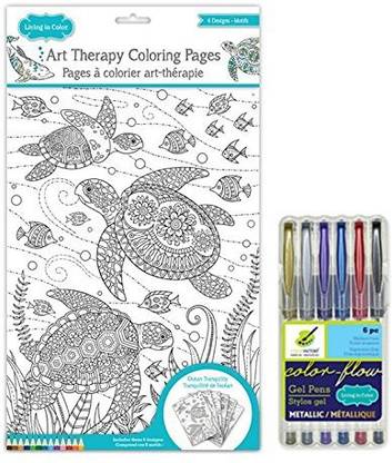 Color Factory Art Therapy Under The Sea Coloring Pages Ocean Tranquility Coloring Page Posters And 6 Metallic Gel Pens Living Art Therapy Under The Sea Coloring Pages Ocean Tranquility Color Factory Art Therapy Under The Sea Coloring Pages Ocean Tranquility Coloring Page Posters And 6 Metallic Gel Pens Living Art Therapy Under The Sea Coloring Pages Ocean Tranquility