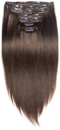 Prime Human Extensions For Women In Clip Straight light Brown 7 Pcs 24  Inches 100 Grams Hair Extension Price in India - Buy Prime Human Extensions  For Women In Clip Straight light