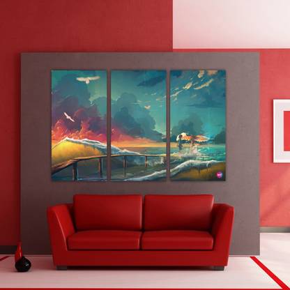 Chandras Abstract 3 Frame Panel Canvas Wall Art 28 Inch X 42 Painting In India - Panel Canvas Wall Art Frame Chandras Abstract 3 Frame Panel Canvas Wall Art 28 Inch X 42 Painting In India - Panel Canvas Wall Art Frame